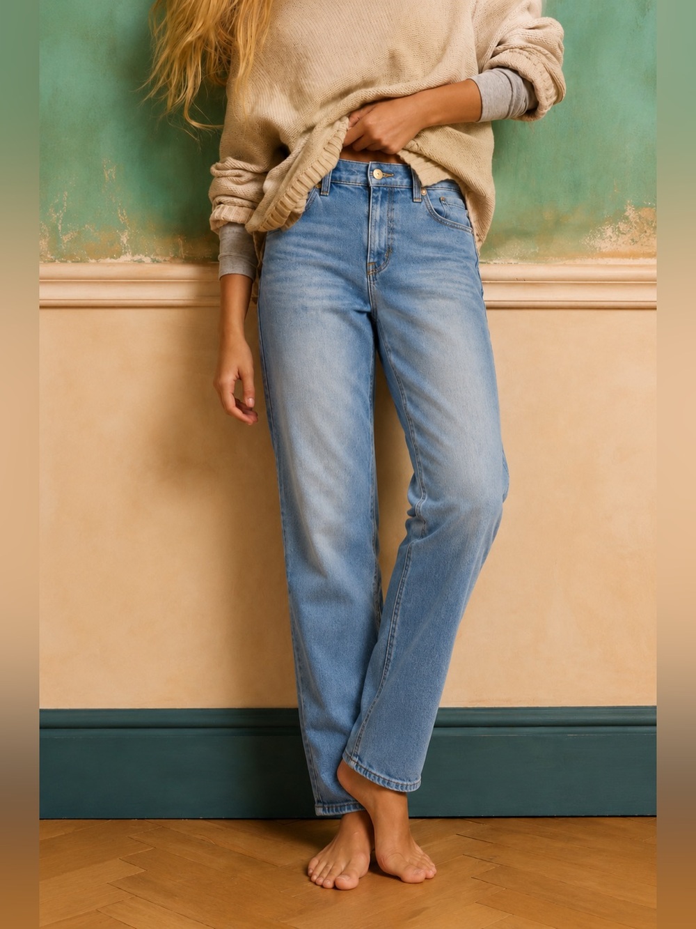 Gloria Vanderbuilt Amanda Lightwash Stretch Blue Jeans